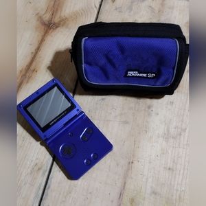 Game Boy Advance SP with case